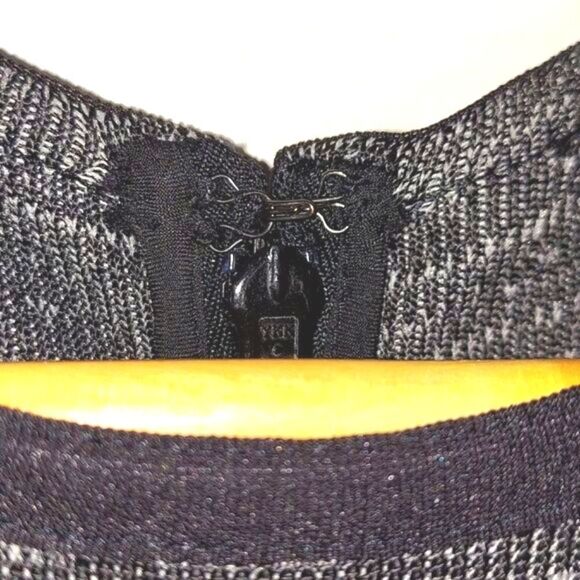 Tibi Black Ribbed Knit Dress Sz 4 - Picture 11 of 11